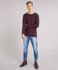 Sueter-Masculino-em-Trico-Manga-Longa-Gola-Redonda-Vinho-8855187-Vinho_3