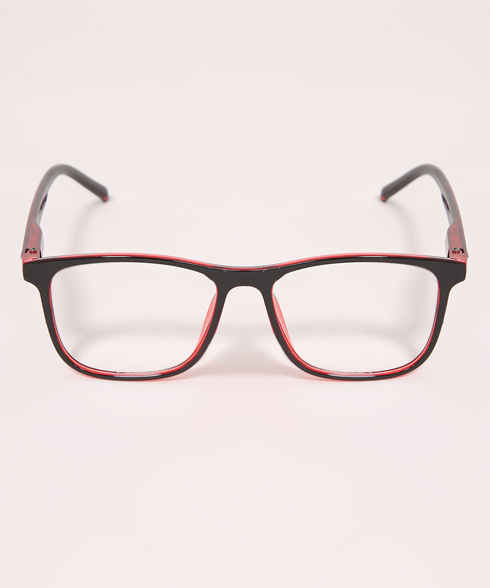 Armação Para Óculos de Grau Masculina Quadrada Ace Preto