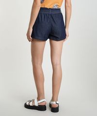Short-Jeans-Feminino-Clochard-Cintura-Alta-com-Faixa-para-Amarrar-Azul-Escuro-8613500-Azul_Escuro_2