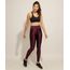 Calça Legging Feminina Texturizada Vinho Ace