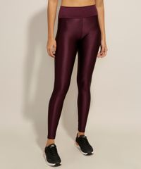 Calça Legging Feminina Texturizada Vinho Ace frente