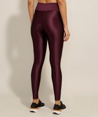 Calça Legging Feminina Texturizada Vinho Ace costas