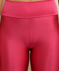 Calça Legging Feminina Texturizada Pink Ace Detalhe Cintura