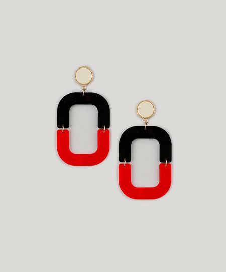 Brinco-Feminino-Bicolor-em-Acrilico-Vermelho-9217793-Vermelho_1