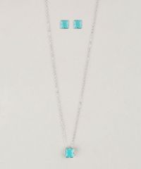 Kit-Feminino-de-Colar---Brinco-com-Pedraria-Prateado-9218464-Prateado_1