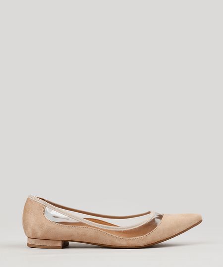 Sapatilha-Feminina-Bico-Fino-Vizzano-com-Recorte-Transparente-em-Suede-Bege-9225146-Bege_1 Sapatilha-Feminina-Bico-Fino-Vizzano-com-Recorte-Transparente-em-Suede-Bege-9225146-Bege_1