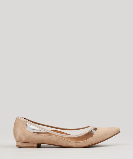 Sapatilha-Feminina-Bico-Fino-Vizzano-com-Recorte-Transparente-em-Suede-Bege-9225146-Bege_1