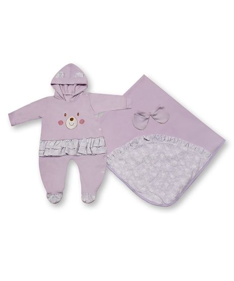 Moda Infantil Bebe E Mamae Enxoval Roxo Cea