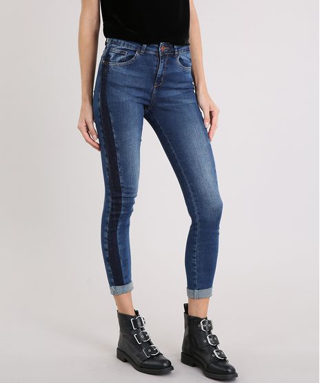 Calca-Jeans-Feminina-Skinny-Cropped-Cintura-Alta-Azul-Escuro-9217855-Azul_Escuro_1