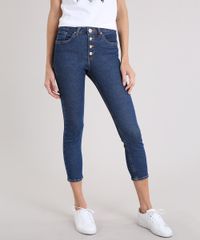 Calca-Jeans-Feminina-Skinny-Cropped-Cintura-Alta-Azul-Escuro-9222209-Azul_Escuro_1