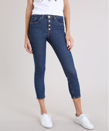 Calca-Jeans-Feminina-Skinny-Cropped-Cintura-Alta-Azul-Escuro-9222209-Azul_Escuro_1