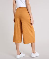 Calca-Feminina-Pantacourt-Canelada-Amarelo-Escuro-9242941-Amarelo_Escuro_2