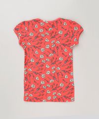 Blusa-Infantil-Estampada-Floral-Manga-Curta-Decote-Redondo-em-Algodao---Sustentavel-Coral-9215950-Coral_2