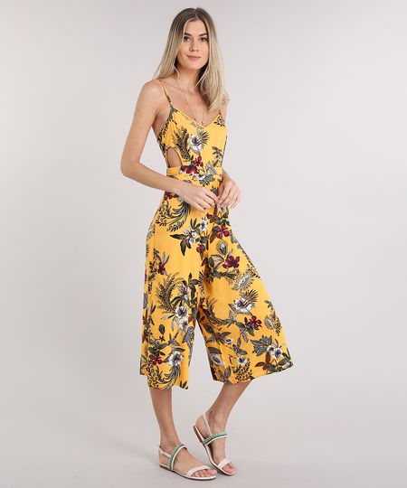 Macacao-Feminino-Pantacourt-Estampado-Floral-com-Recorte-Alca-Fina-Amarelo-9091181-Amarelo_1