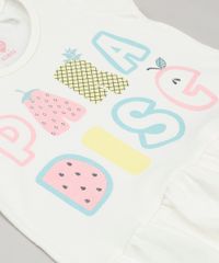 Conjunto-Infantil-de-Blusa--Paradise--com-Babado-Manga-Curta-Off-White---Bermuda-Estampada-em-Algodao---Sustentavel-Rosa-9235611-Rosa_4