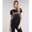 Blusa-Feminina-com-Estampa-de-Flores-Manga-Curta-Decote-Redondo-Preta-9211803-Preto_1
