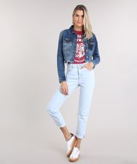 Jaqueta-Jeans-Feminina-Cropped-com-Bolso-Barra-Desfiada-Azul-Escuro-9217844-Azul_Escuro_3