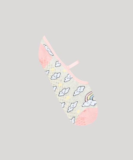 Meia-Feminina-Sapatilha-Estampada-de-Nuvens-e-Arco-Iris-Bege-9146577-Bege_1 Meia-Feminina-Sapatilha-Estampada-de-Nuvens-e-Arco-Iris-Bege-9146577-Bege_1