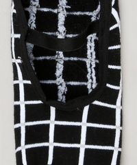 Meia-Feminina-Sapatilha-Estampada-Geometrica-Preta-9217754-Preto_5