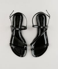 Rasteira-Feminina-em-Verniz-com-Tiras-Preta-9213032-Preto_4