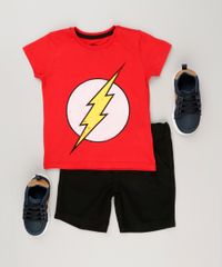 Camiseta-Infantil-The-Flash-Manga-Curta-Gola-Careca-em-Algodao---Sustentavel-Vermelha-9224669-Vermelho_3