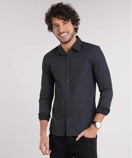 Camisa-Slim-Estampada-Preta-8436647-Preto_1