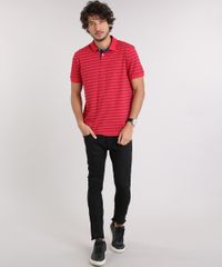 Polo-Masculina-Listrada-Manga-Curta-em-Algodao---Sustentavel-Vermelha-9209745-Vermelho_3