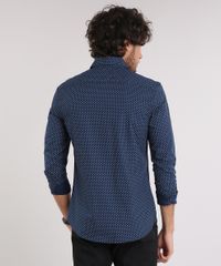 Camisa-Masculina-Slim-Estampada-Mini-Print-Manga-Longa-Azul-Marinho-9167870-Azul_Marinho_2