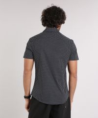 Camisa-Masculina-Slim-Estampada-Mini-Print-Manga-Curta-Preto-9050302-Preto_2
