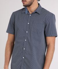 Camisa-Masculina-Comfort-Estampada-Mini-Print-com-Bolso-Manga-Curta-Azul-Marinho-9049898-Azul_Marinho_4