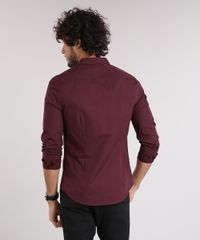 Camisa-Masculina-Slim-Manga-Longa-Vinho-7967961-Vinho_2
