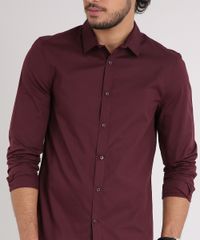 Camisa-Masculina-Slim-Manga-Longa-Vinho-7967961-Vinho_4