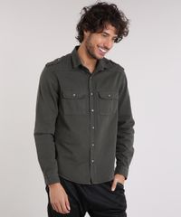 Camisa-Masculina-com-Bolsos-Manga-Longa-Verde-Militar-9219068-Verde_Militar_1