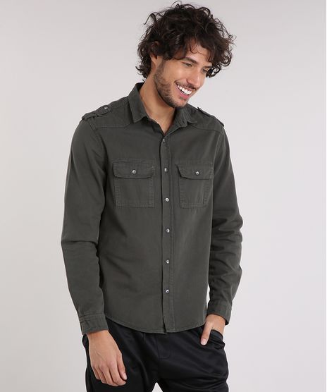 Camisa-Masculina-com-Bolsos-Manga-Longa-Verde-Militar-9219068-Verde_Militar_1