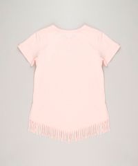 Blusa-Infantil-Unicornio-com-Glitter-e-Franjas-Manga-Curta-Decote-Redondo-em-Algodao---Sustentavel-Rose-9220296-Rose_2