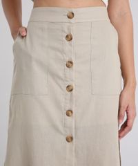 Saia-Midi-com-Botoes-e-Fendas-Kaki-9256338-Kaki_5
