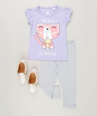 Blusa-Infantil-Gato-com-Glitter-Manga-Curta-Decote-Redondo-em-Algodao---Sustentavel-Lilas-9220808-Lilas_3
