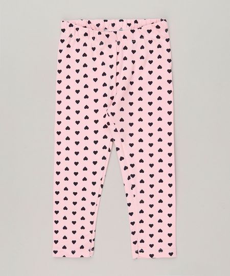 Calca-Legging-Infantil-Estampada-de-Coracoes-em-Algodao---Sustentavel-Rosa-9236842-Rosa_1