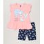 Conjunto-Infantil-de-Blusa-Estampada-de-Sereia-com-Babado-Manga-Curta-Rosa---Bermuda-Estampada-em-Algodao---Sustentavel-Azul-Marinho-9235610-Azul_Marinho_1