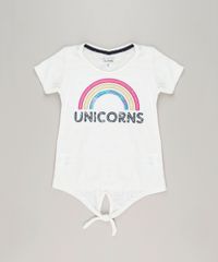 Camiseta-Infantil--Unicorns--com-Paetes-e-No-Manga-Curta-Decote-Redondo-em-Algodao---Sustentavel-Off-White-9245400-Off_White_1