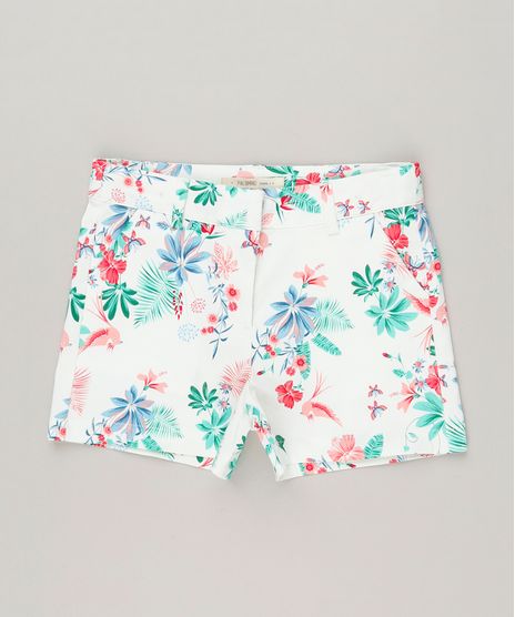 Short-Infantil-Estampado-Floral-com-Bolsos-Off-White-9115647-Off_White_1