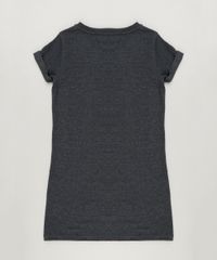 Vestido-Infantil-com-Lace-Up-Manga-Curta-Decote-V-em-Algodao---Sustentavel-Cinza-Mescla-Escuro-9146242-Cinza_Mescla_Escuro_2