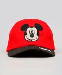Bone-Infantil-Mickey-com-Bordado-Aba-Curva-Vermelho-9239853-Vermelho_1
