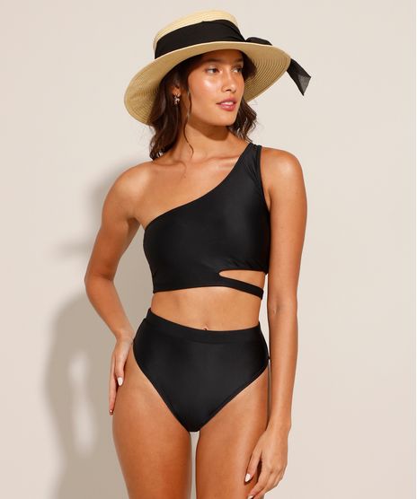 Biquíni Hot Pant Cavado Preto