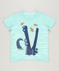 Camiseta-Infantil-com-Estampa-Interativa-de-Jacare-Manga-Curta-Gola-Careca-Verde-Claro-8750511-Verde_Claro_1