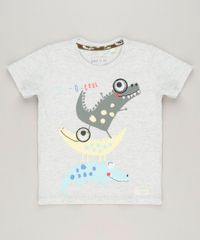 Camiseta-Infantil-com-Estampa-Interativa-de-Dinossauros-Manga-Curta-Gola-Careca-Cinza-Mescla-Claro-9225889-Cinza_Mescla_Claro_1
