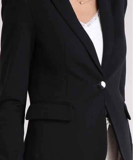 blazer preto feminino c&a