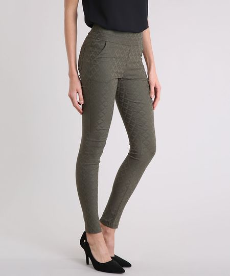 Calca-Legging-Feminina-em-Jacquard-Verde-Militar-8597791-Verde_Militar_1