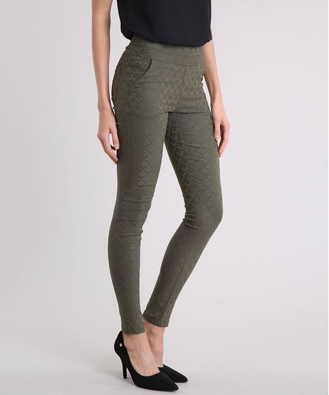 Calca-Legging-Feminina-em-Jacquard-Verde-Militar-8597791-Verde_Militar_1