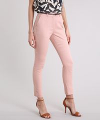 Calca-Feminina-Skinny-em-Piquet-com-Cinto-Rose-8654154-Rose_1